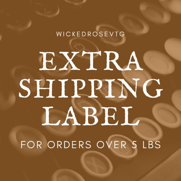 EXTRA S/H LABEL For Orders Over 5 lbs - Picture 1 of 1